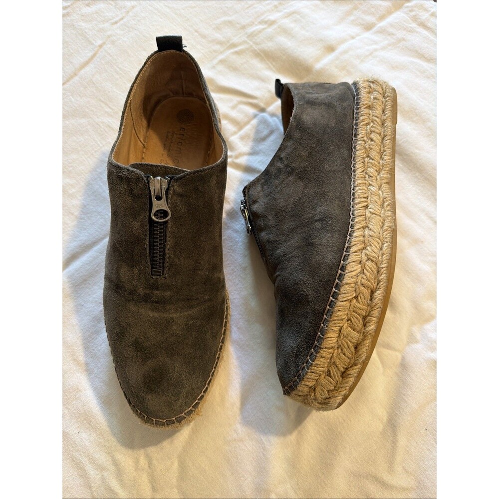 Eric Michael Serena Gray Suede Espadrilles Spain Women Size 42 US 11.5